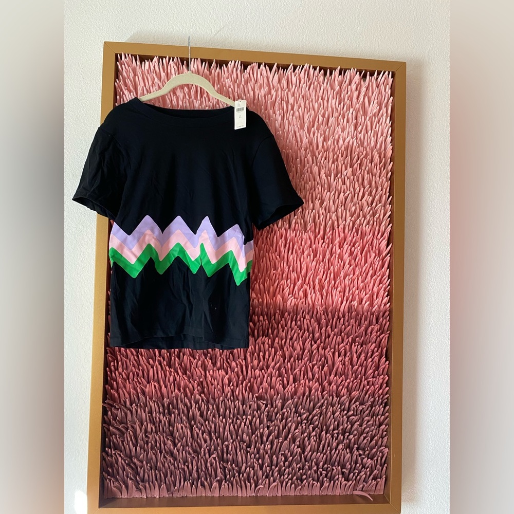 Anthropologie Cynthia Rowley Fitted Black T-shirt NWT XS